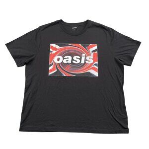 Oasis BritPop T-Shirt Mens XXL Black 100% Cotton Noel Liam Gallagher